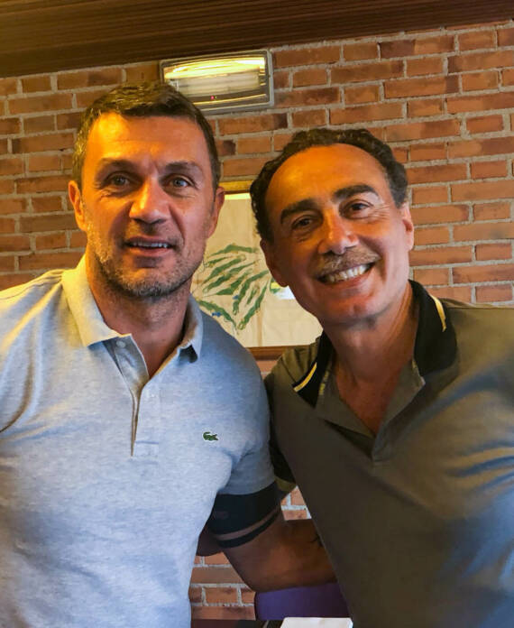 Zio Mike con il calciatore Paolo Maldini
