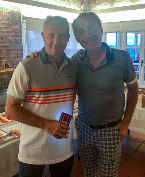 Zio Mike con il calciatore Daniele Massaro